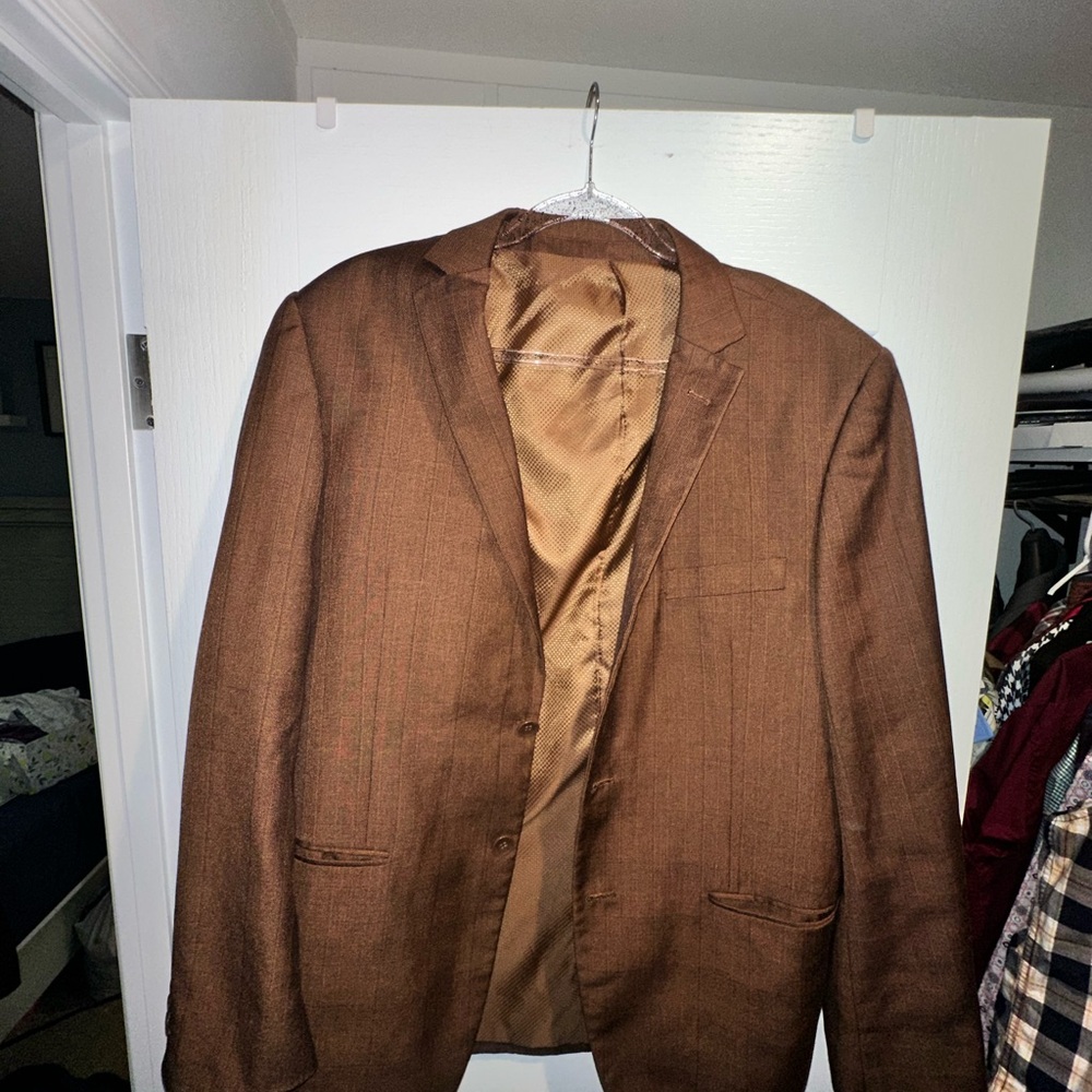 Men's Brown suit with vest
